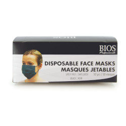 3 Ply Disposable Black Masks